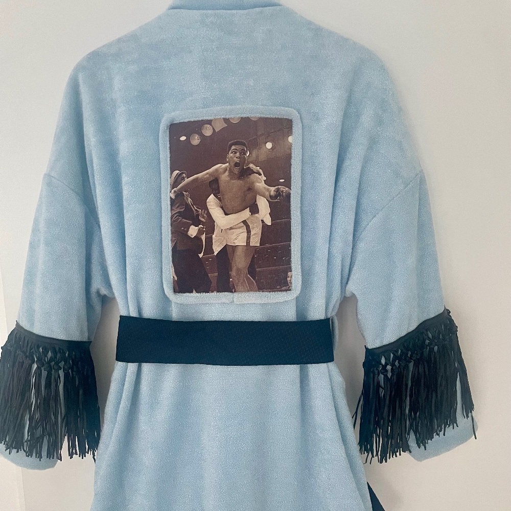 Muhammad Ali robe-style coat/ jacket (custom)